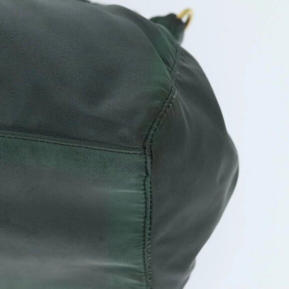 PRADA Hand Bag Nylon 2way Khaki Gold - Picture 9 of 14